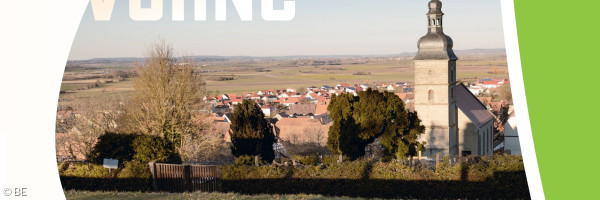 Blick auf Kirchturm von Burgbernheim