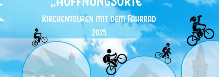 Fahrradfahrer und Wolkenhimmel