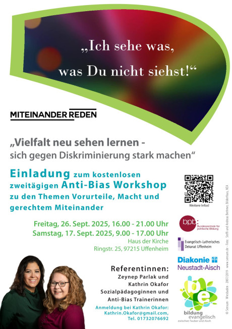 Plakat mit Überschrift Ich sehe was, was du nicht siehst